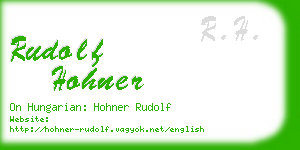 rudolf hohner business card
